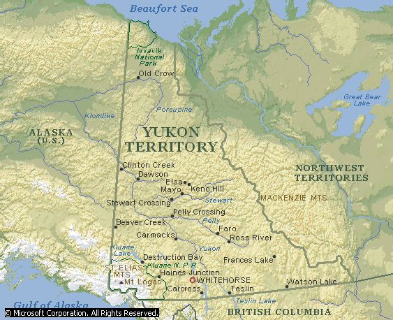 Yukon Territory map